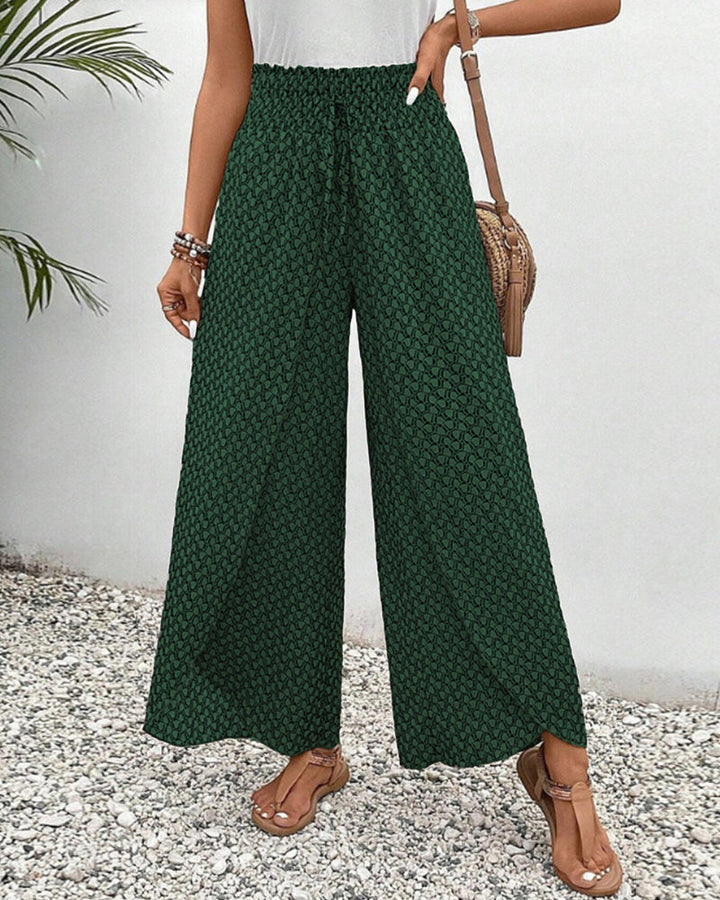 Women's Summer Pants | High Waist Design | Lightweight and Breezy | Geometric Print