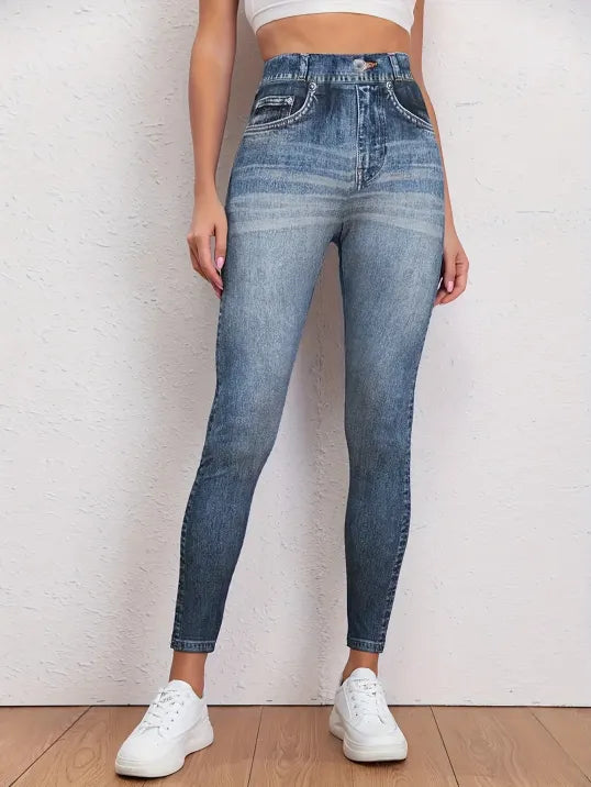 Vintage-style jeggings for women | High waist