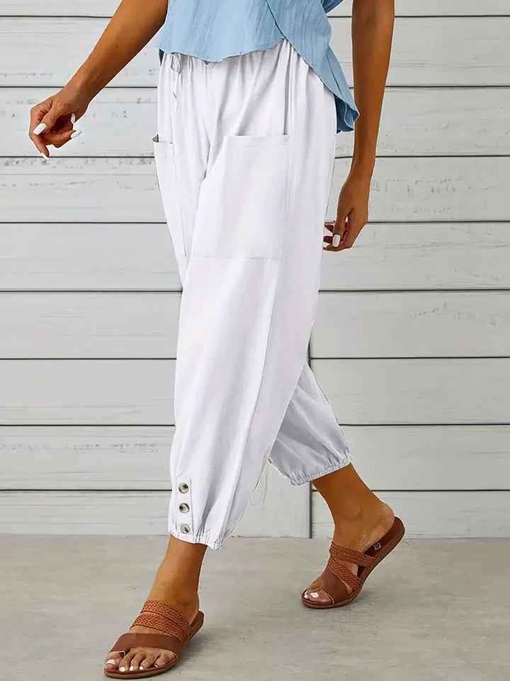 Women's Summer Pants | Drawstring | Loose Leg | Airy Look