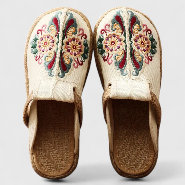 Floral Mules | Handmade Comfort | Perfect for Everyday Wear | Soft Fabric Design