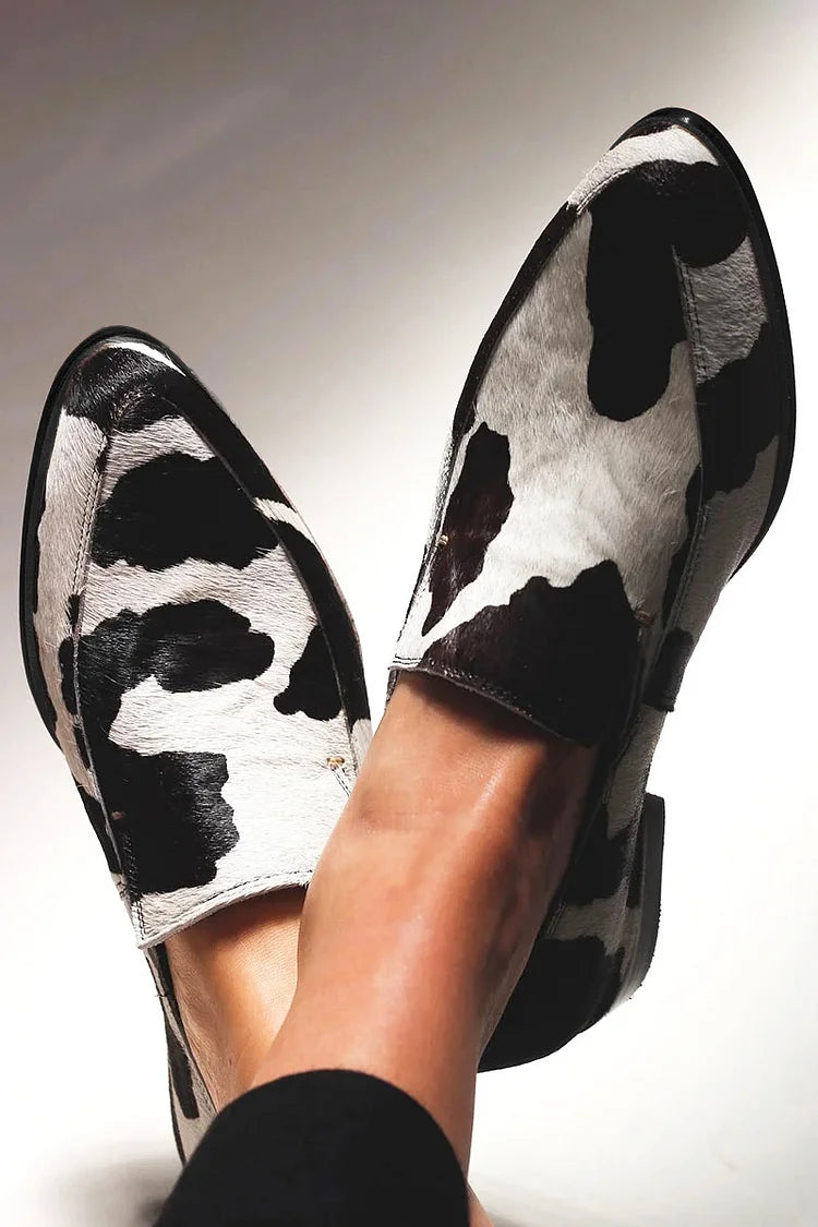 Cow Print Slip-Ons | Comfortable Casual Footwear | Perfect for Everyday Wear | Soft Canvas Upper