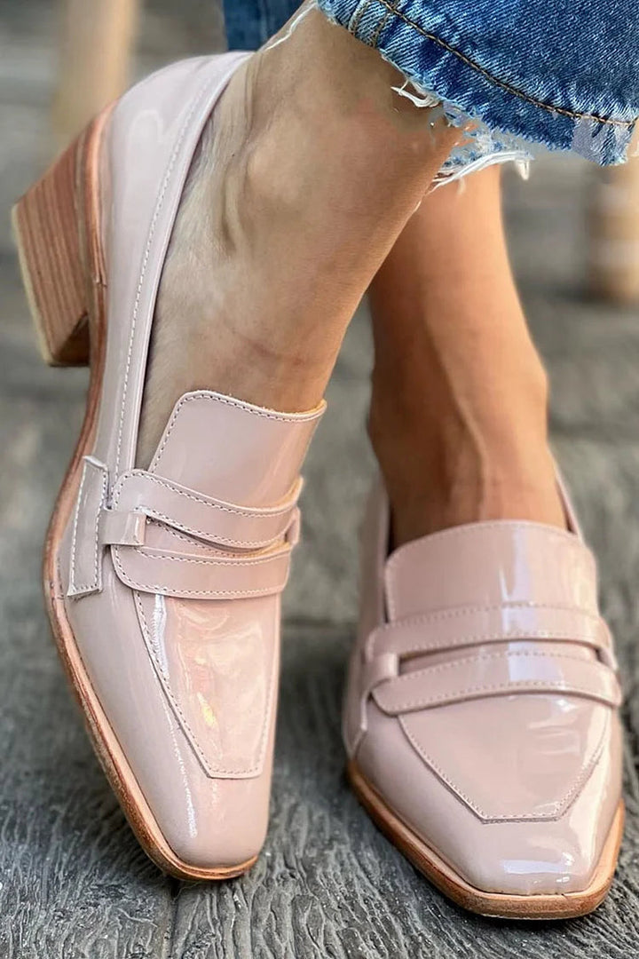 Moccasins | Wide Heel Design | Eye-Catching Shiny Finish | Comfortable Footwear