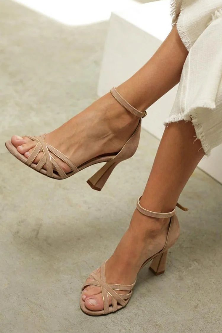Mid-Heel Sandals | Strappy Design | Comfortable All-Day Wear | Versatile for Any Occasion