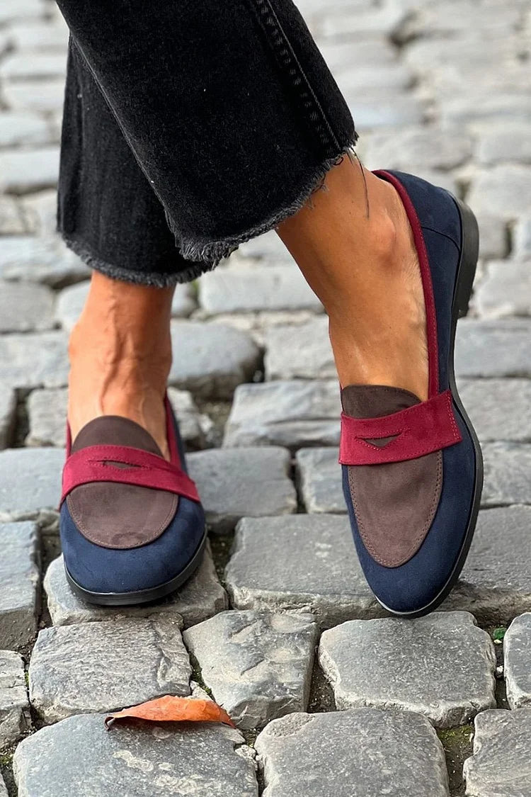 Color-Block Loafers | Unique Two-Tone Design | Comfortable and Versatile Footwear | Perfect for Casual or Dressy Occasions