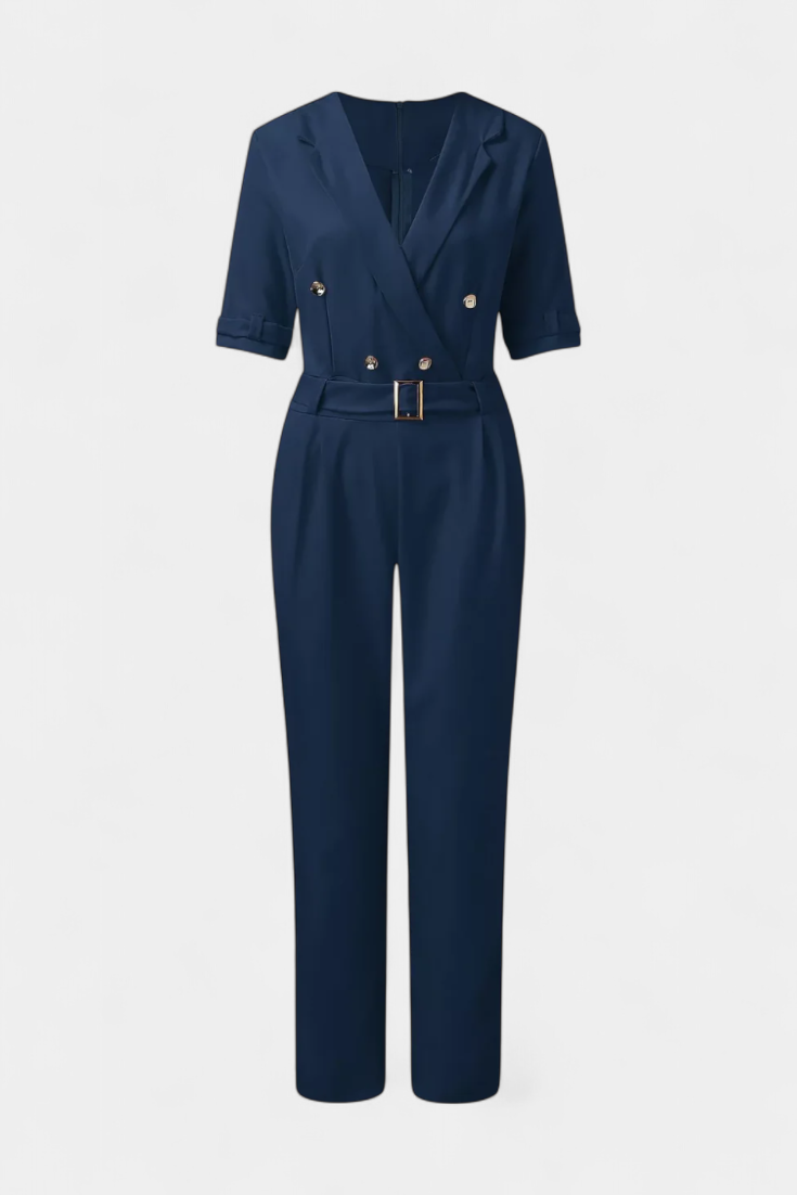 V-Neck Jumpsuit | Elegant Flowing Design | Perfect for Any Occasion | Lightweight Fabric
