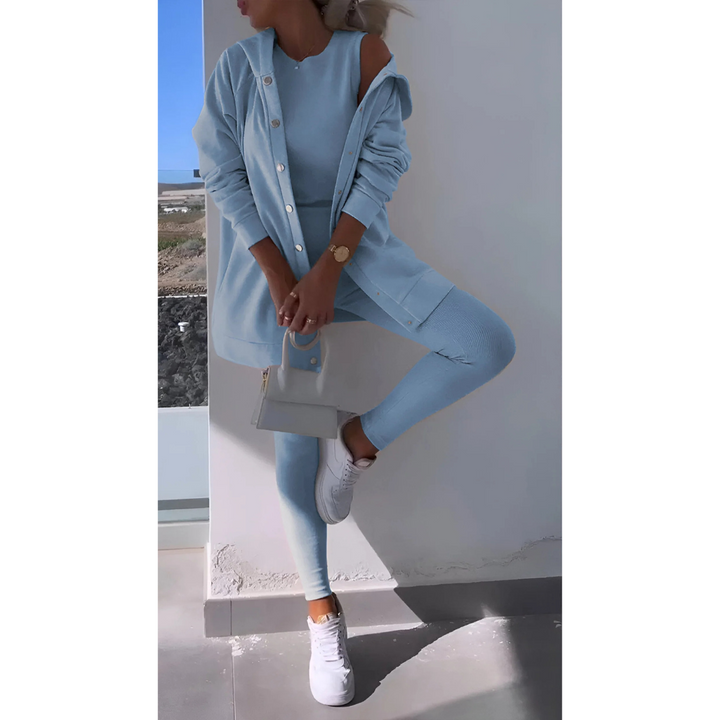 Stylish three-piece lounge set for women | Modern