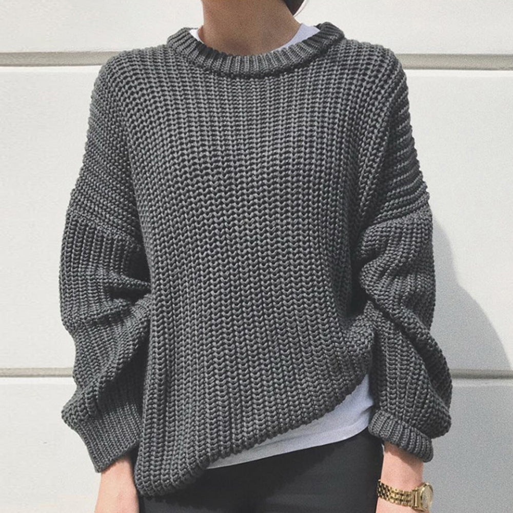 Women's sweater in red, white, brown, gray, khaki