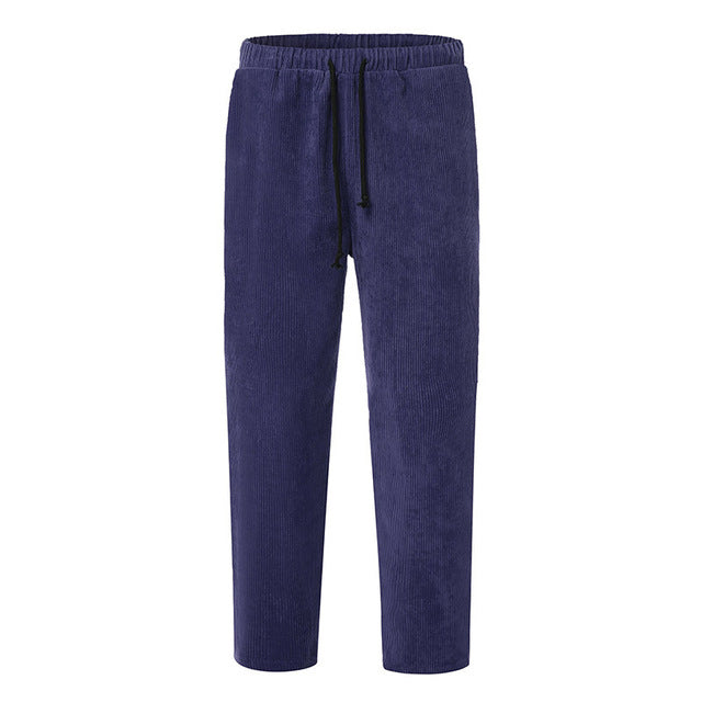 Woman wearing solid color wide leg casual pants outdoors