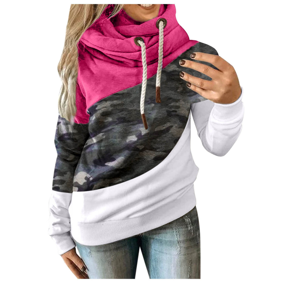 Women's pullover hooded sweatshirt in cotton fleece