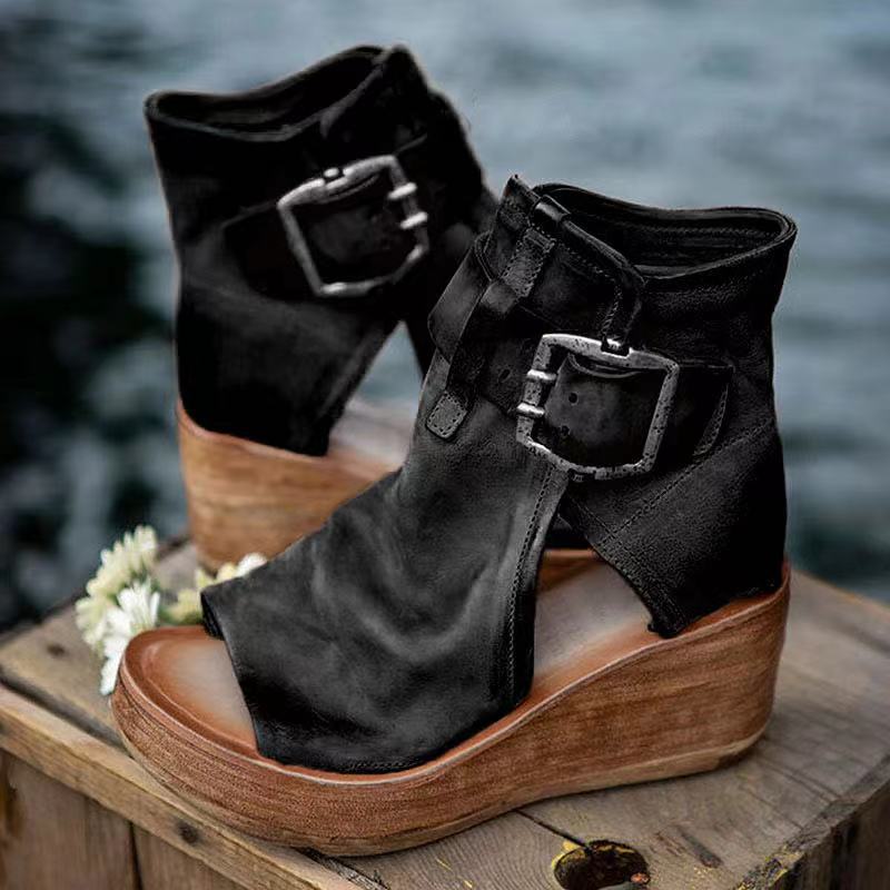 Wedge Sandals | Buckle Detail | Comfortable Boho Design | Perfect for Summer Outfits