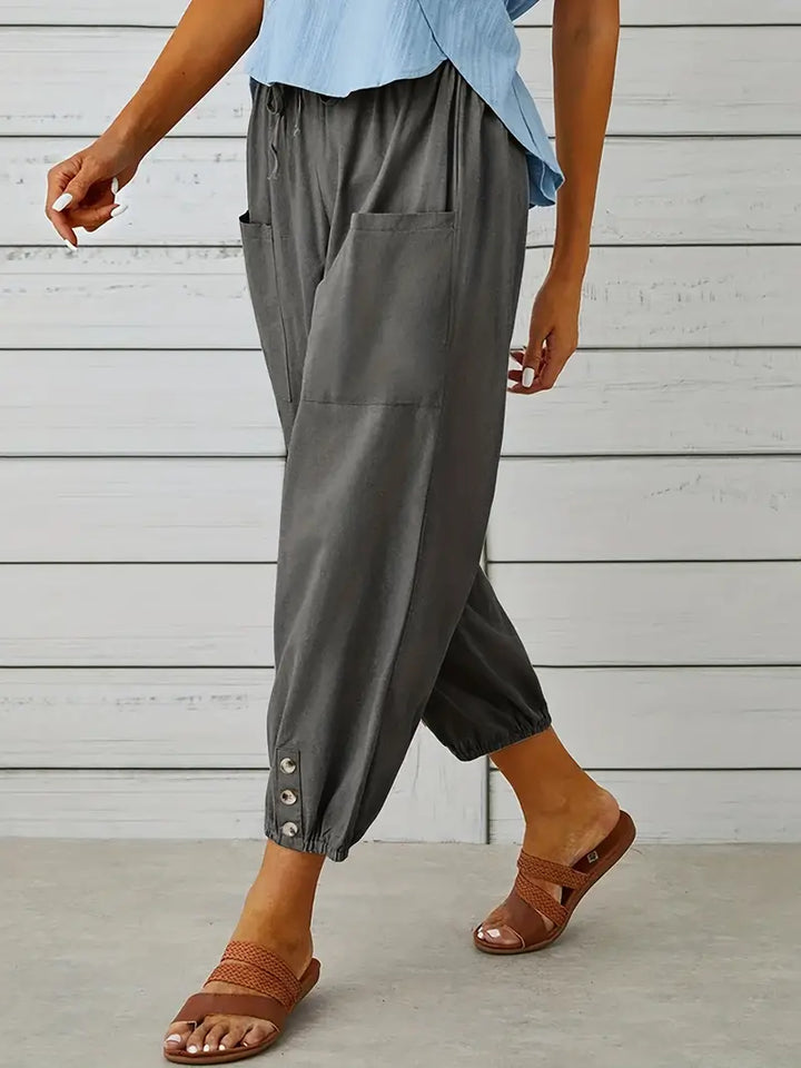 Women's Summer Pants | Drawstring | Loose Leg | Airy Look
