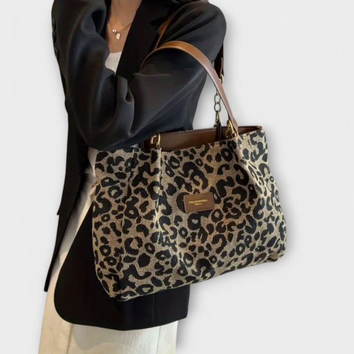 Leopard Canvas Tote Bag | Spacious Design | Perfect for Everyday Use | Durable and Stylish