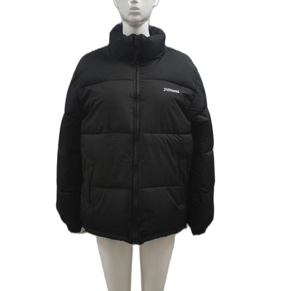 Women's padded winter coat in solid color