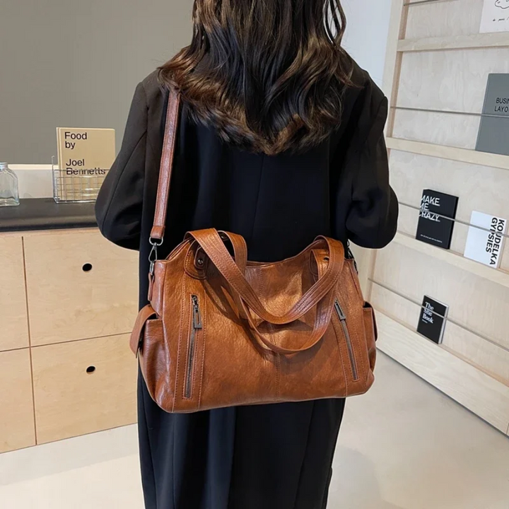 Large Capacity Shoulder Bag | Dual Zipper Design | Versatile Everyday Use | Durable Fabric