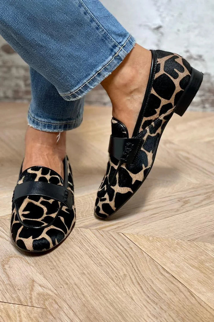 Animal Print Loafers | Elegant Design | Comfortable Fit | Versatile Fashion Footwear