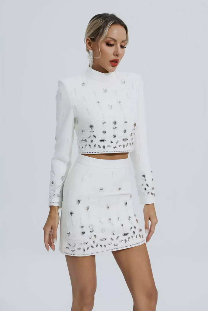 Mini Dress Set | Elegant White Design | Perfect for Any Occasion | Comfortable and Chic