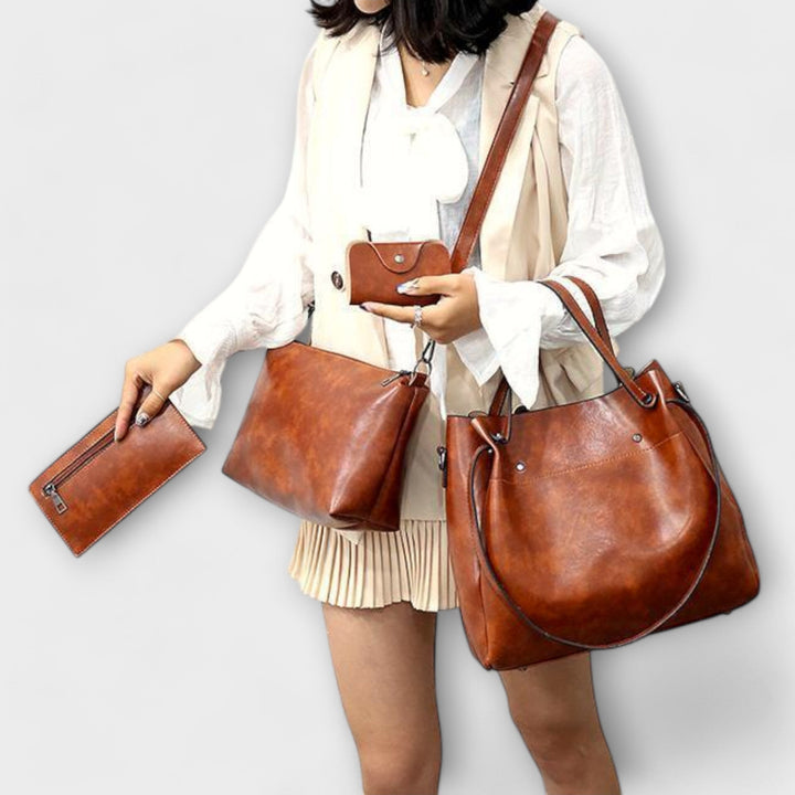Vintage Bag Set | 4-Piece Collection | Timeless Design for Everyday Use | Durable Fabric