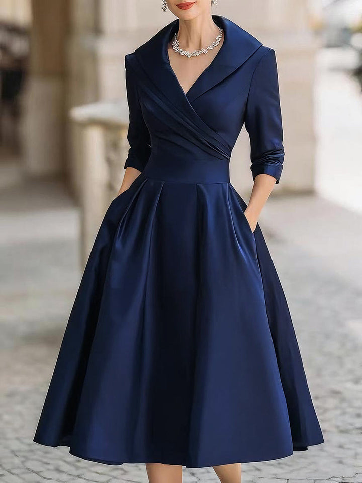 Vintage Swing Dress | Elegant Black Design | Flattering Fit for All Occasions | Classic Retro Style