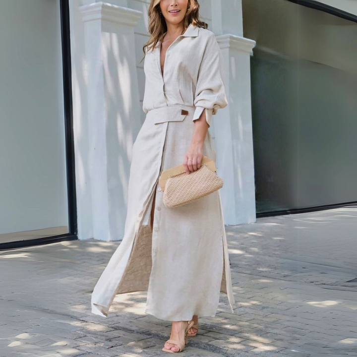 Jeanette | Graceful V-Neck Maxi Dress