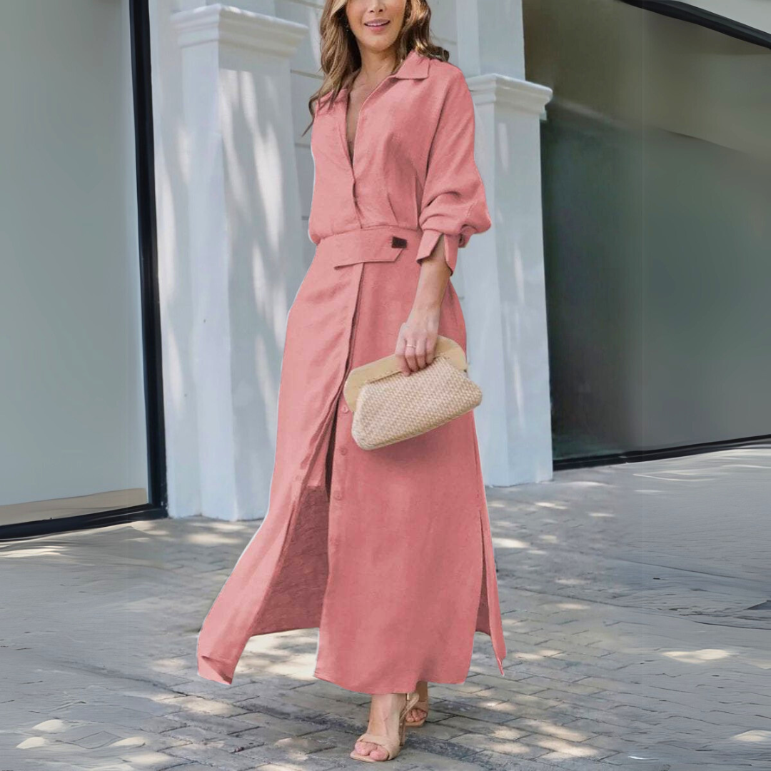 Jeanette | Graceful V-Neck Maxi Dress