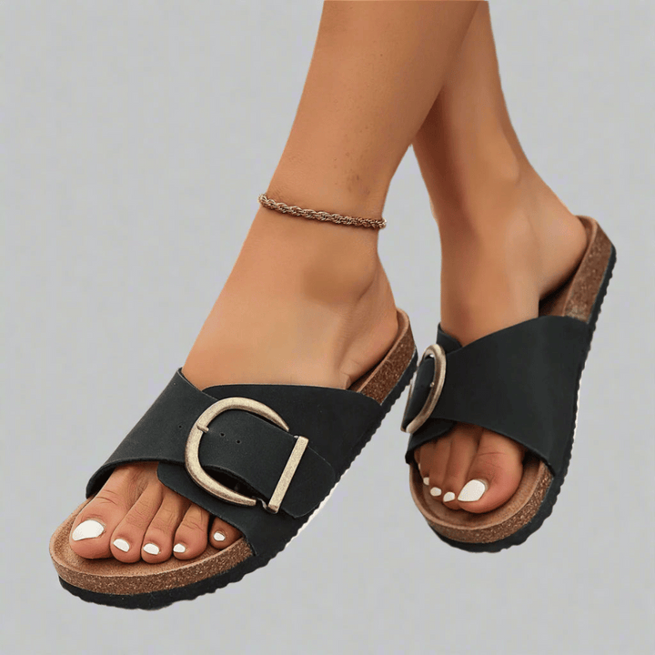 Buckle Slide Sandals | Comfortable Footbed | Easy On/Off Design | Casual Summer Footwear