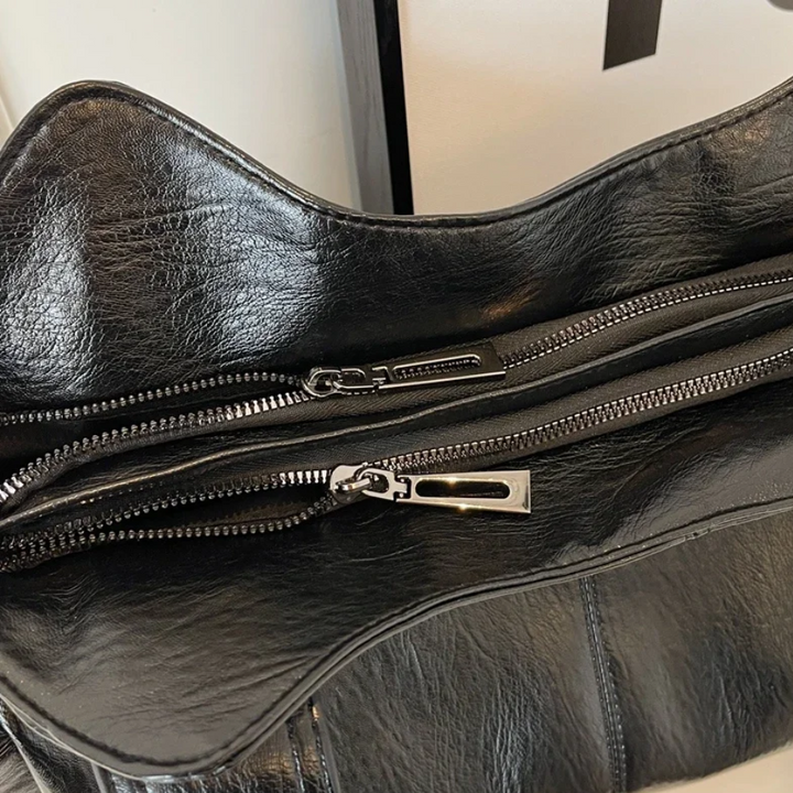 Large Capacity Shoulder Bag | Dual Zipper Design | Versatile Everyday Use | Durable Fabric