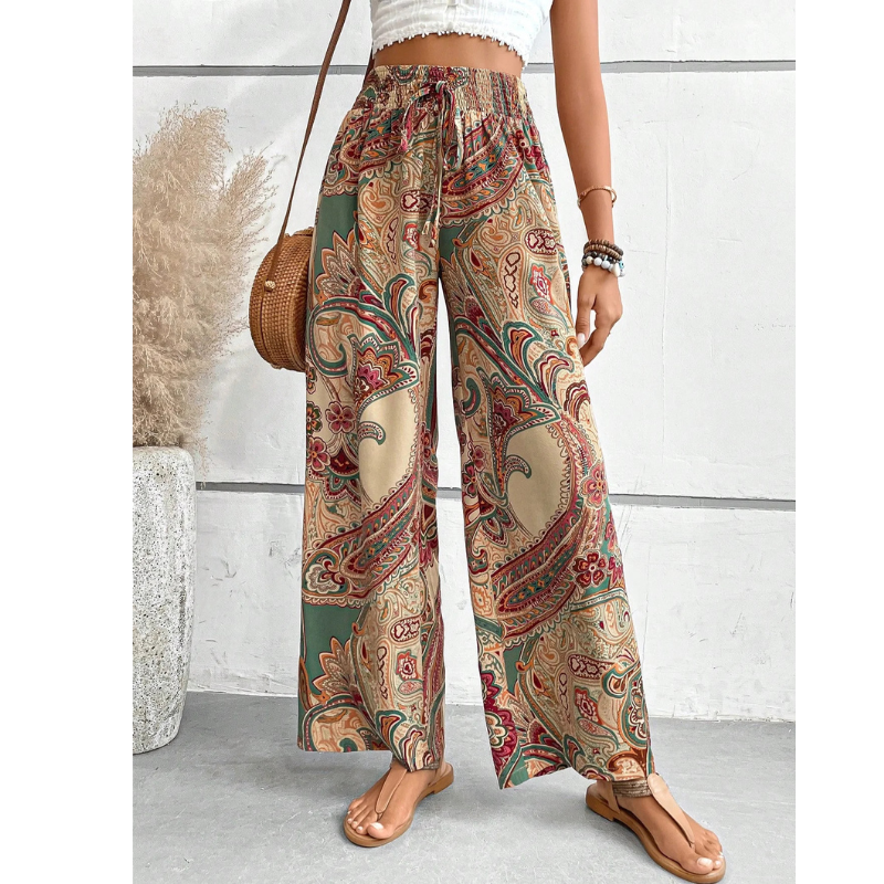 Wide Leg Women's Pants | Boho Chic Design | Lightweight and Airy Comfort | Perfect for Casual Outings