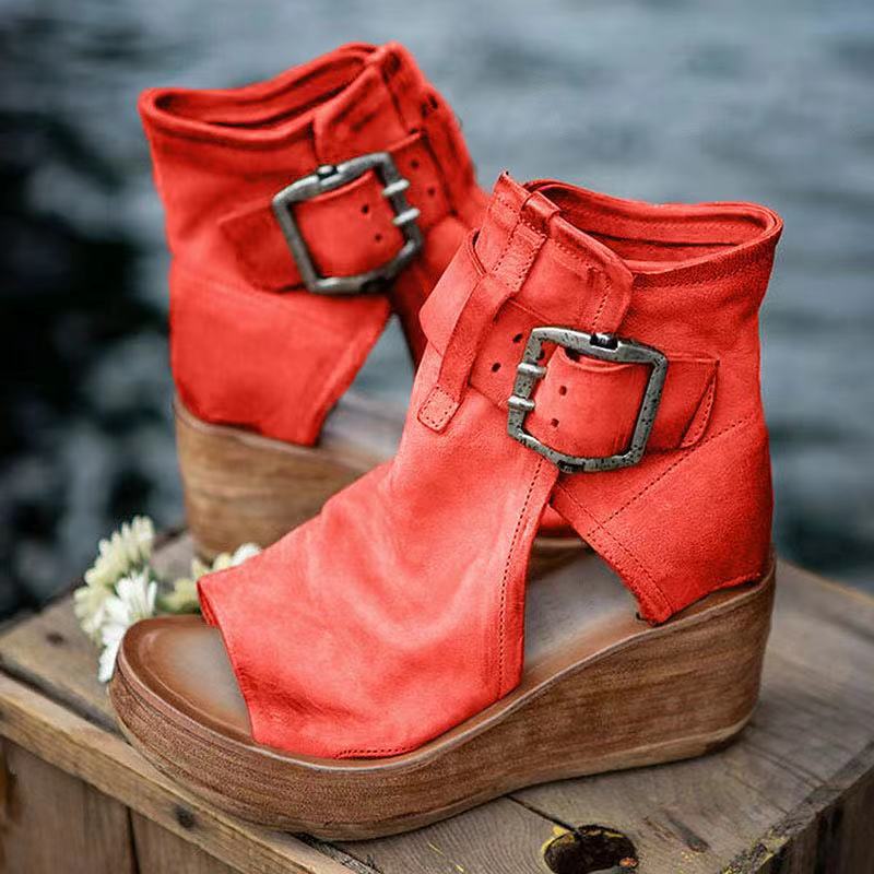 Wedge Sandals | Buckle Closure | Comfortable Boho Design | Perfect for Summer Outfits