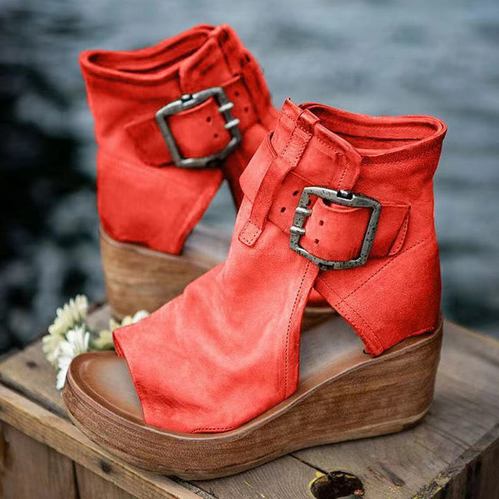 Wedge Sandals | Buckle Detail | Comfortable Boho Design | Perfect for Summer Outfits
