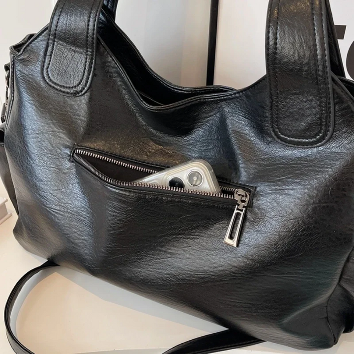 Large Capacity Shoulder Bag | Dual Zipper Design | Versatile Everyday Use | Durable Fabric