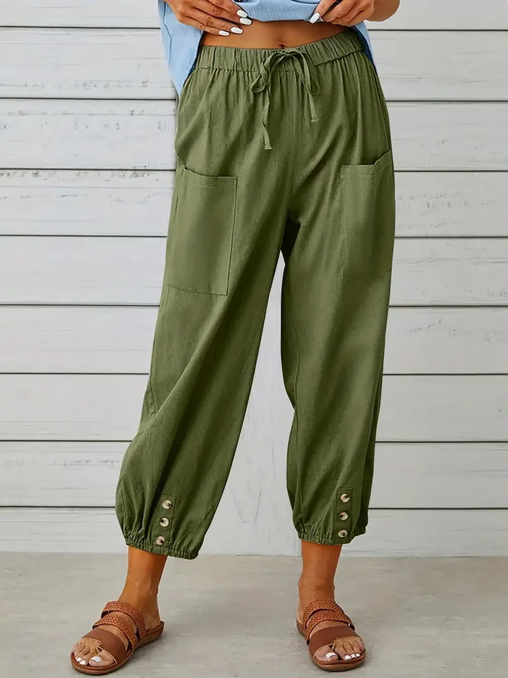 Women's Summer Pants | Drawstring | Loose Leg | Airy Look