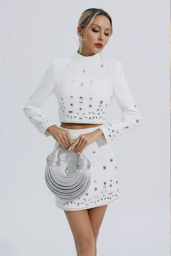 Mini Dress Set | Elegant White Design | Perfect for Any Occasion | Comfortable and Chic