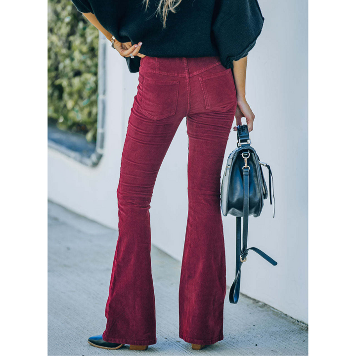 Cord Pants Women | High Waist | Flared Fit | Corduroy