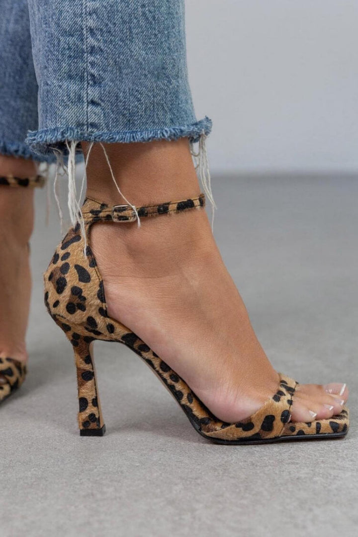 Leopard Print Heels | Elegant Design | Perfect for Parties and Events | Faux Suede Material