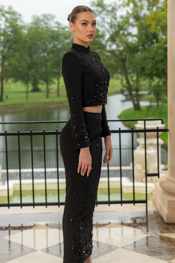 Maxi Dress Set | Elegant Black Design | Perfect for Any Occasion | Comfortable and Flattering Fit