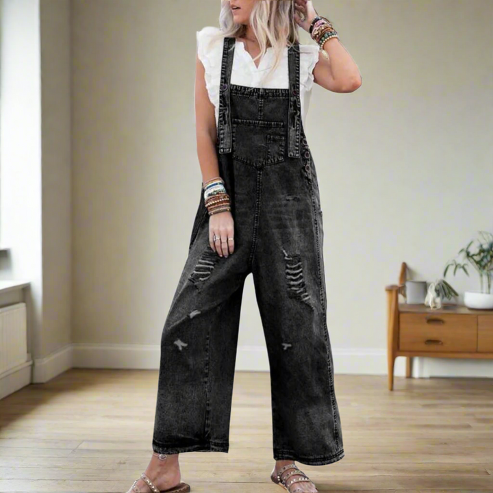 Vintage Wash Jumpsuit | Adjustable Fit | Effortless Style for Any Occasion | Soft Cotton Blend