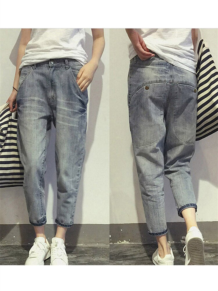 Women's Jeans | Cropped Leg Design | Relaxed Fit for Everyday Wear | Classic Denim Style