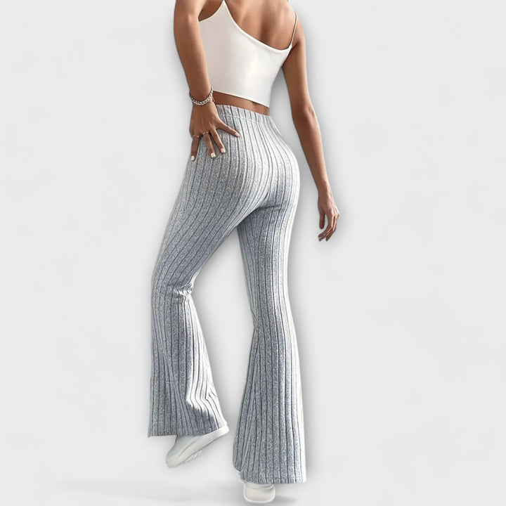 Flared Pants | High-Waisted Design | Comfortable Fit for All-Day Wear | Soft Cotton Blend