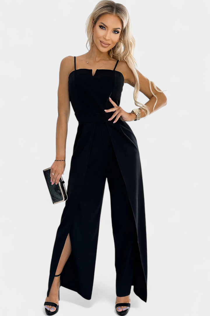 Elegant Strap Jumpsuit | Chic Side Cutouts | Perfect for Parties | Lightweight Fabric