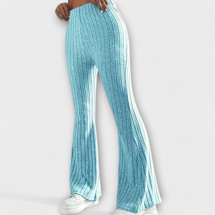 Flared Pants | High-Waisted Design | Comfortable Fit for All-Day Wear | Soft Cotton Blend
