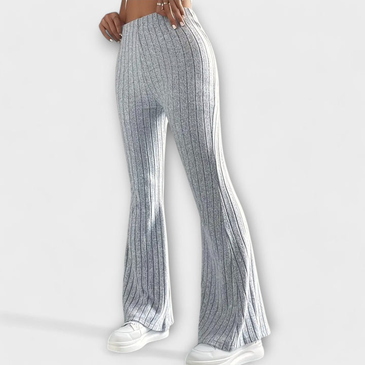 Flared Pants | High-Waisted Design | Comfortable Fit for All-Day Wear | Soft Cotton Blend