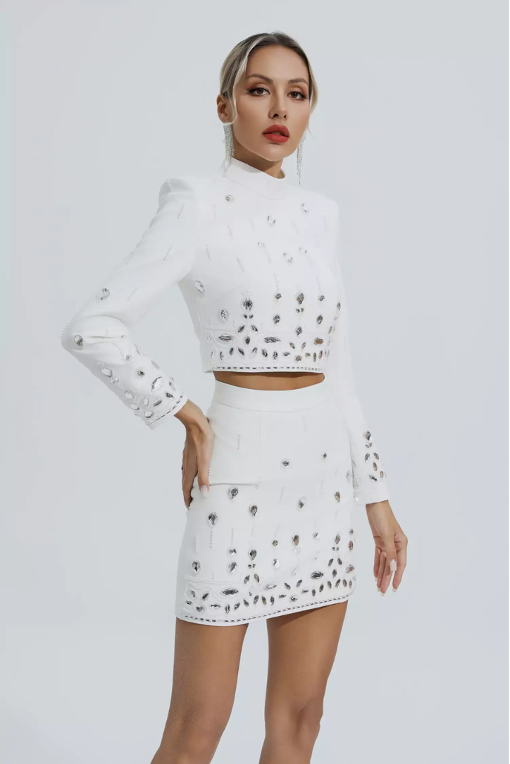 Mini Dress Set | Elegant White Design | Perfect for Any Occasion | Comfortable and Chic