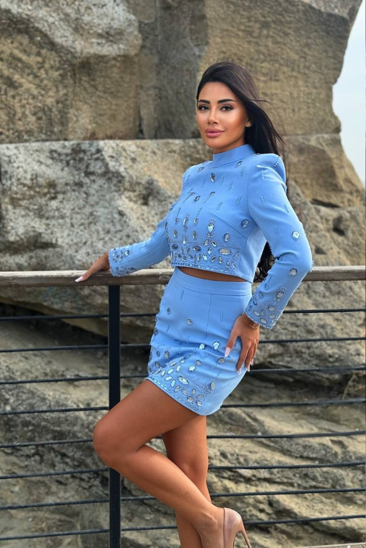 Mini Dress Set | Vibrant Blue Color | Perfect for Casual Outings | Lightweight and Comfortable Fabric