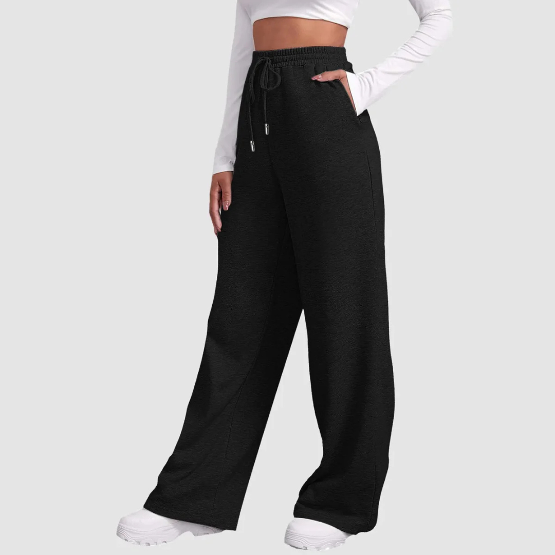 Wide Leg High Waisted Jogger Pants | Comfortable Loose Fit | Perfect for Casual Outings | Soft Cotton Blend