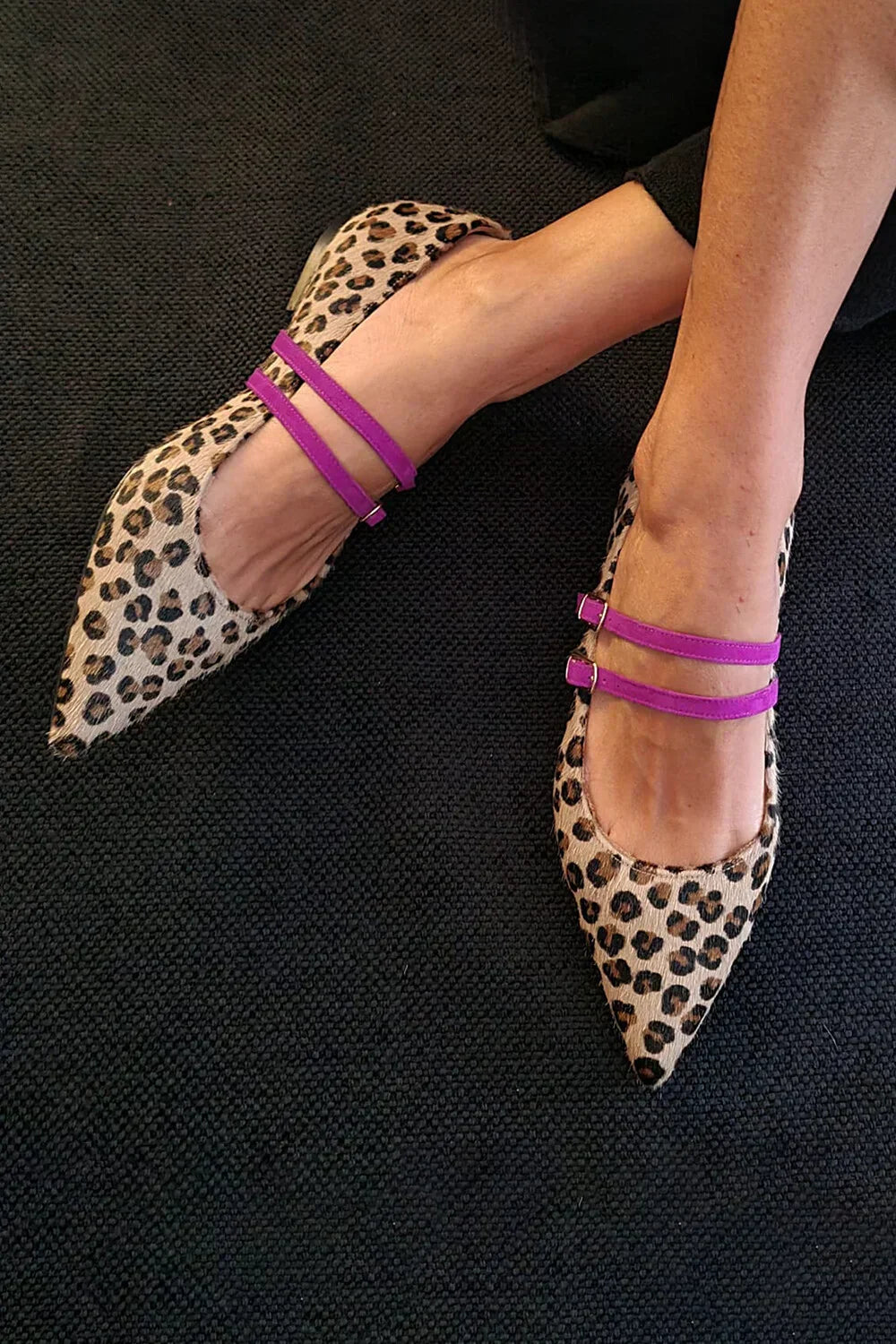 Leopard-Print Flats | Comfortable Strap Design | Perfect for Everyday Wear | Casual Footwear