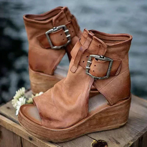 Wedge Sandals | Buckle Detail | Comfortable Boho Design | Perfect for Summer Outfits