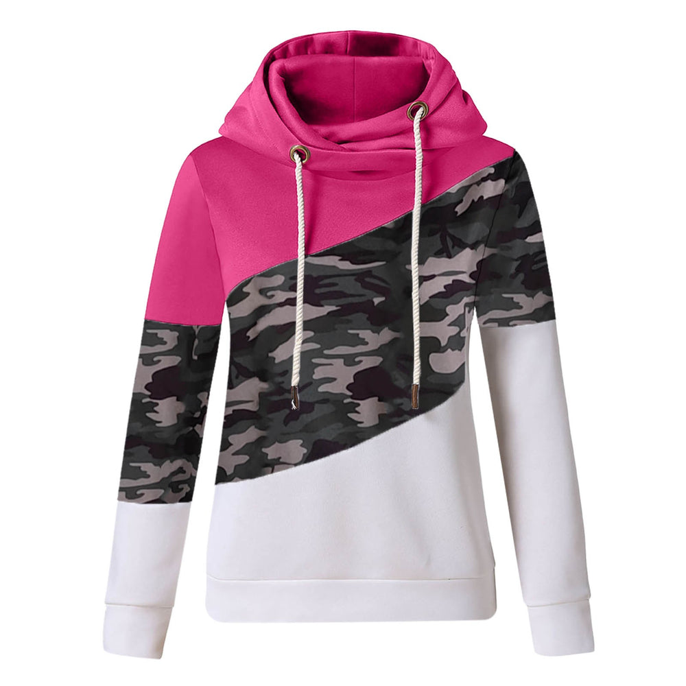 Women's pullover hooded sweatshirt in cotton fleece