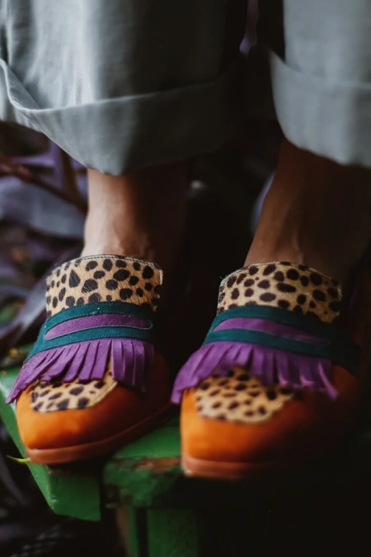 Loafer Shoes | Fringed Design | Eye-Catching Animal Print | Comfortable and Versatile Footwear