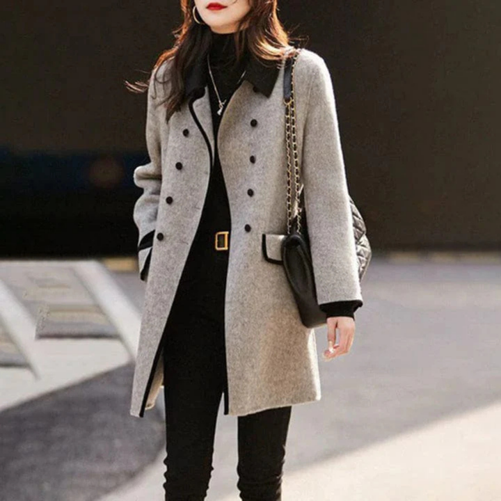 Stylish double-breasted trench coat for women | Modern