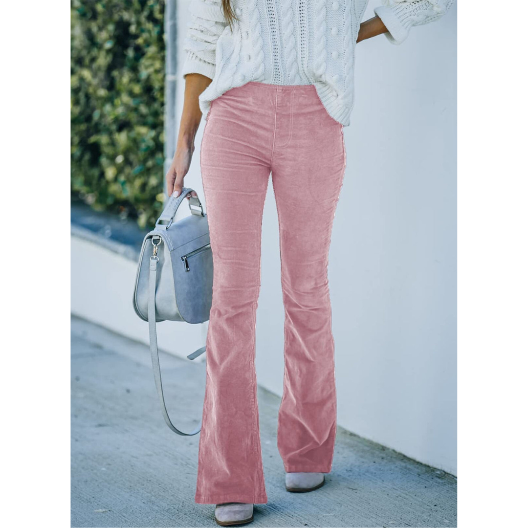Cord Pants Women | High Waist | Flared Fit | Corduroy